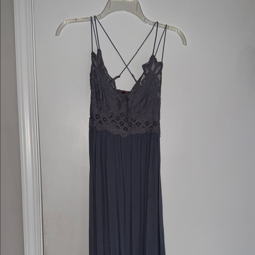 Free People Pale Purple Lace Maxi Dress